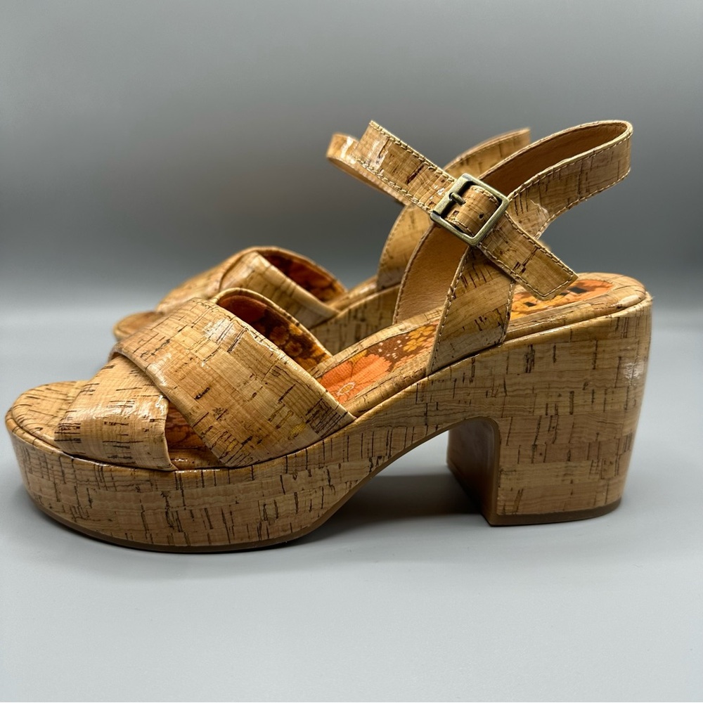 Kork-Ease Korks Sandals Cork Platform Women’s Size 11M Tan Beige